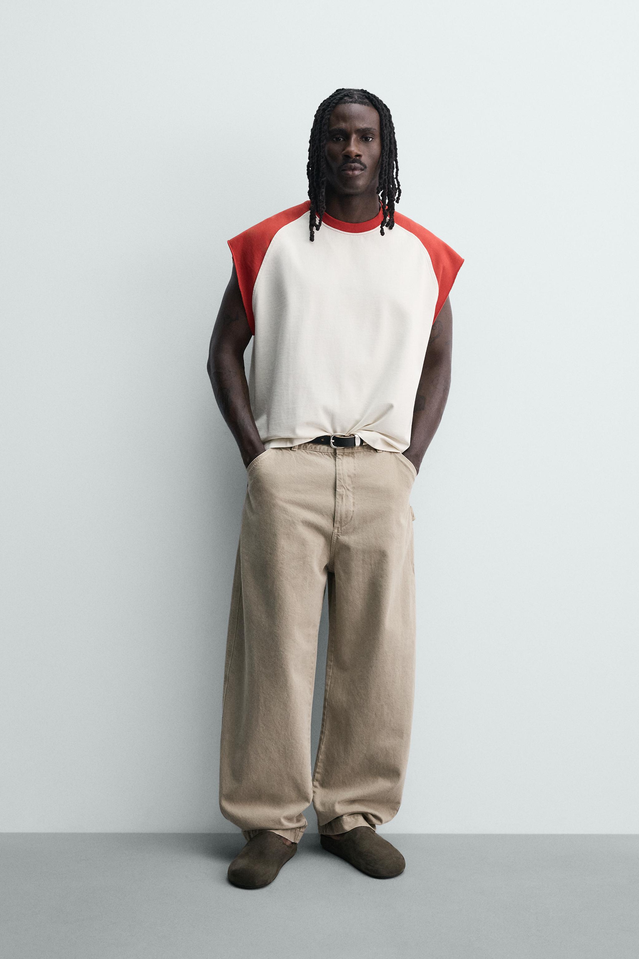 WASHED BALLOON FIT PANTS
